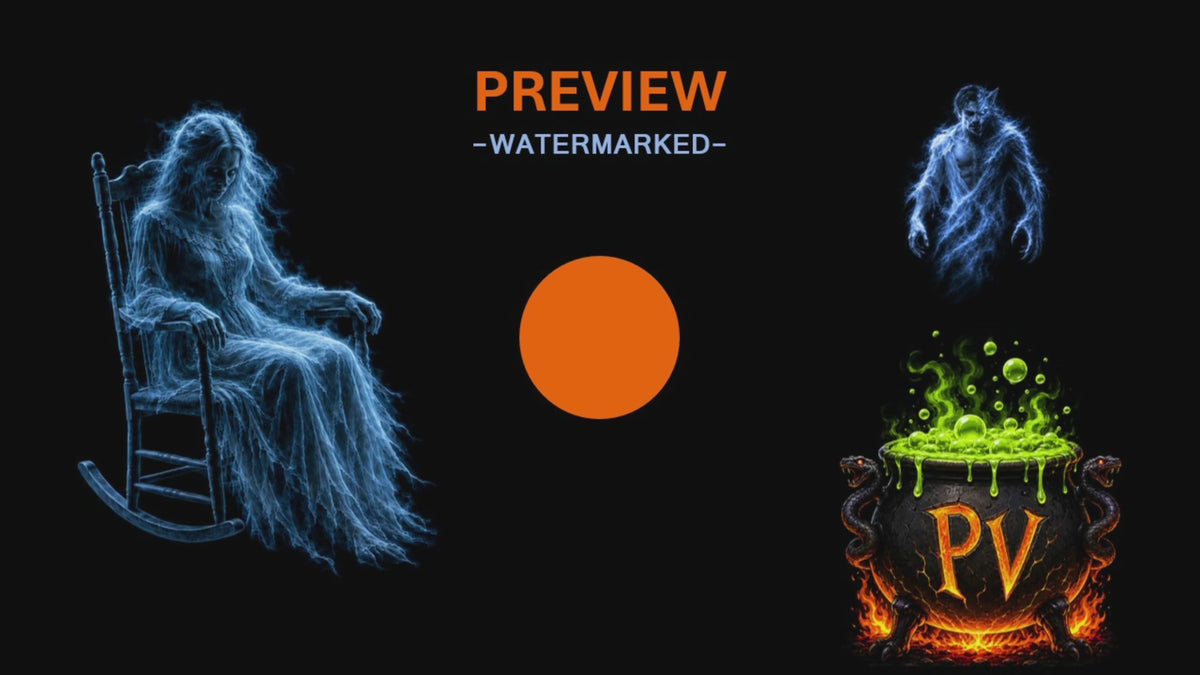 Spook Fest Halloween projection video preview for standard windows